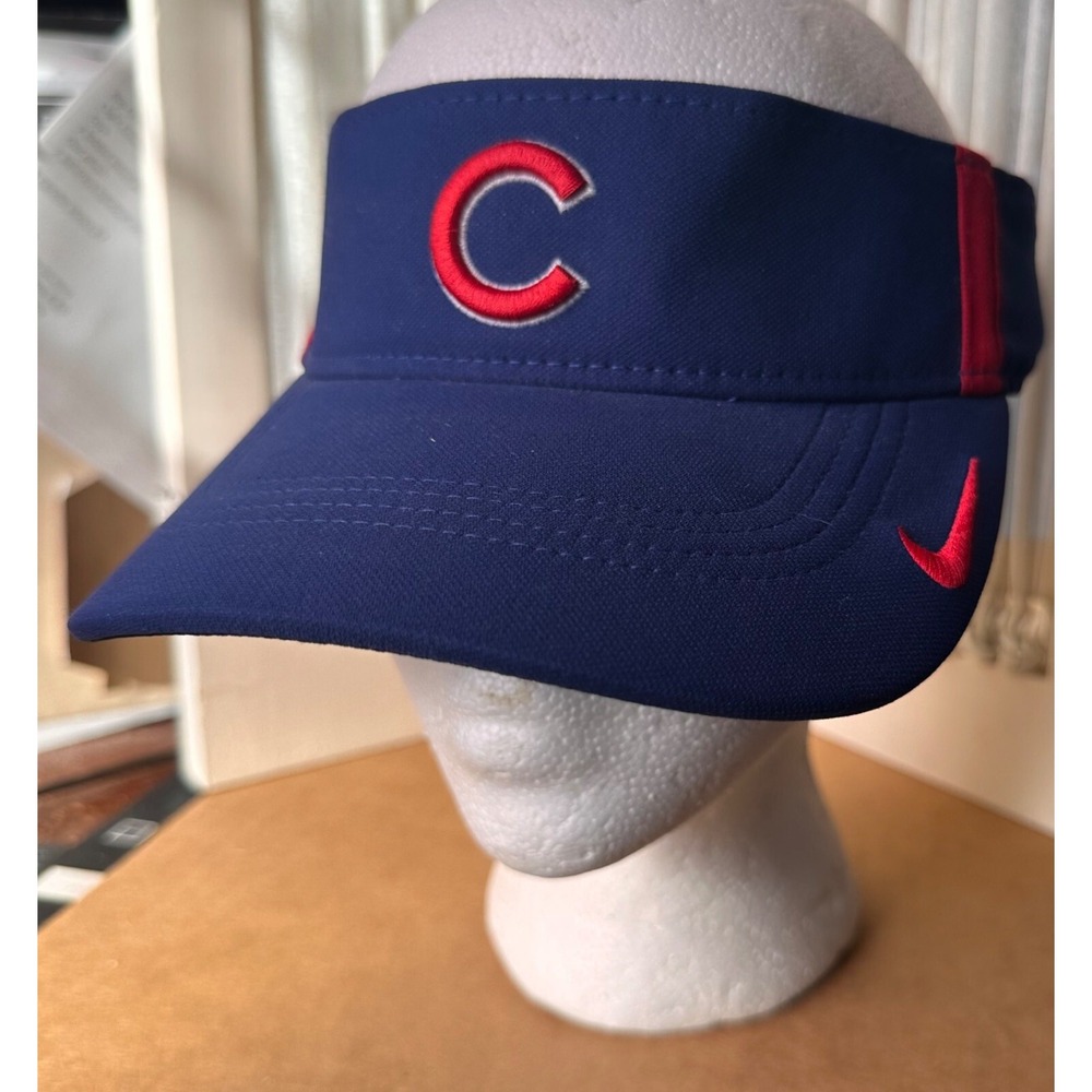 Chicago Cubs Nike Dri-Fit Blue & Red  Sports sun Visor‎ Hat baseball MlLB golf